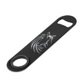 Cheval argenté tête sur noir (Dos Angle)