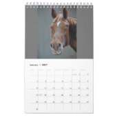 Cheval Art Page simple Petit Calendrier (Jan 2027)