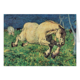 Cheval au galop par Giovanni Segantini, Art Vintag