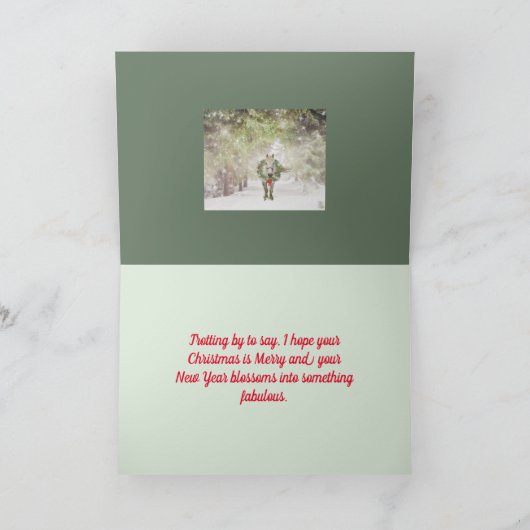 CHEVAL AVEC CARTE DE NOËL WREATH (Intérieur)