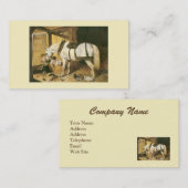 Cheval avec le carte de visite de cru d'enfants (Devant / Derrière)