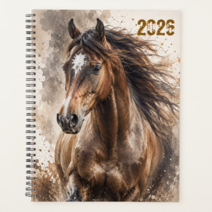 Cheval bai brun foncé courant personnalisé quotidi