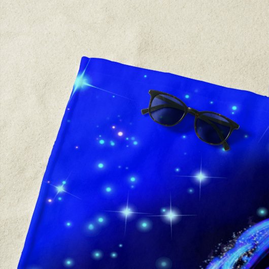 Cheval Beach Serviette Courir Dans La Nuit Bleue é (En situation)