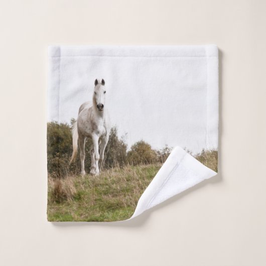 Cheval blanc (Gant de toilette)