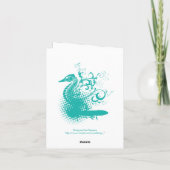 Cheval blanc clair mer vert mariage Merci (Dos)