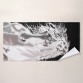 Cheval blanc Couleur Serviette de bain noir - Votr (Serviette de bain)