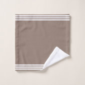 Cheval blanc personnalisé et trois bandes sur le b (Gant de toilette)