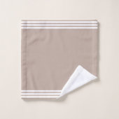 Cheval blanc personnalisé et trois bandes sur le b (Gant de toilette)