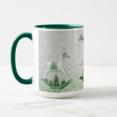 Cheval blanc Rocse Green Christmas Holiday Mug (Gauche)