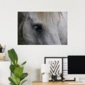 Cheval Blanc Vue de la sagesse - Poster (Bureau à domicile)
