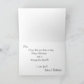 Cheval (bleu) ~ Carte de Noël (Intérieur)