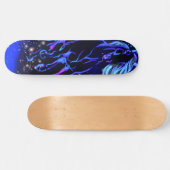 Cheval Bleu Courant Dans Starry Night Skateboard (Horz)