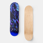 Cheval Bleu Courant Dans Starry Night Skateboard (Recto)