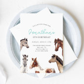 Cheval Boho Cowboy Invitation d'anniversaire