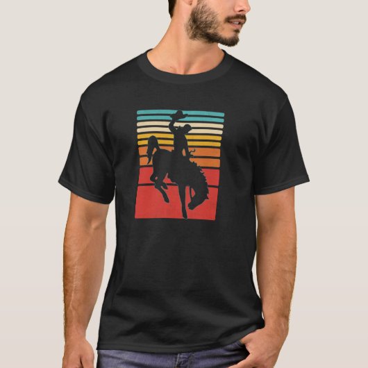 Cheval Bronco de Rodéo Rétro Style Pullover (Devant)