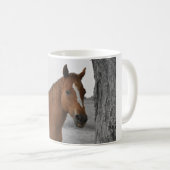 Cheval Brown, B&W Arrière - plan Mug (Devant droit)