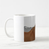 Cheval Brown, B&W Arrière - plan Mug (Gauche)
