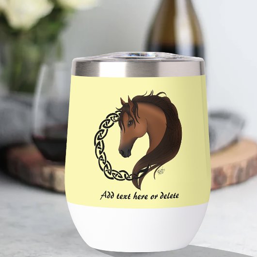Cheval Brown celtique Jaune