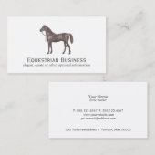 Cheval Brown équestre simple Carte de visite (Devant / Derrière)