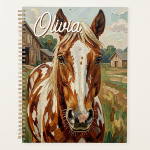 Cheval Brun et Blanc Personnalisé