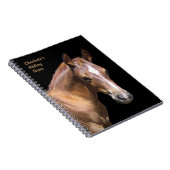 Cheval / Carnet d'équitation avec votre texte (Côté Droit)