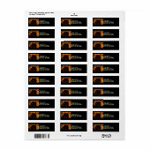 Cheval carrousel à minuit Étiquettes de adresse de (Feuille entière)