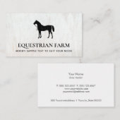 Cheval Carte de visite équestre (Devant / Derrière)