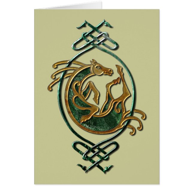 Cheval celtique Knotwork - pierre (Devant)