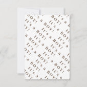 Cheval C'est un garçon Baby shower Message Merci I (Dos)