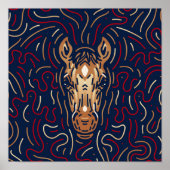 Cheval chinois du Zodiac | Impression numérique Zo (Devant)