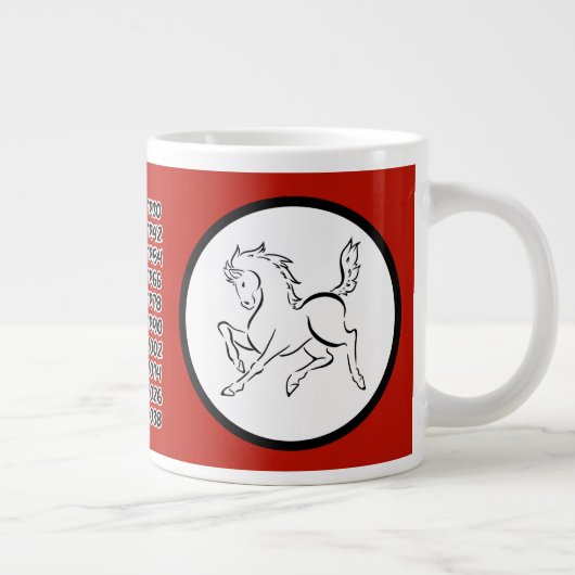 Cheval chinois Zodiac Jumbo Mug (Droite)
