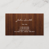 Cheval Classy Carte de visite de texture en bois f (Dos)