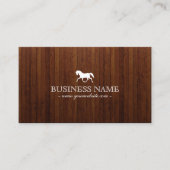 Cheval Classy Carte de visite de texture en bois f (Devant)