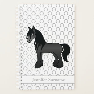 Cheval Clydesdale Black Gypsy Vanner & Texte perso