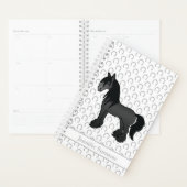 Cheval Clydesdale Black Gypsy Vanner & Texte perso (Devant avec enveloppe)