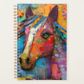 Cheval coloré chef 2025 planificateur (Devant)