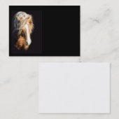 Cheval contre le carte de visite noir (Devant / Derrière)