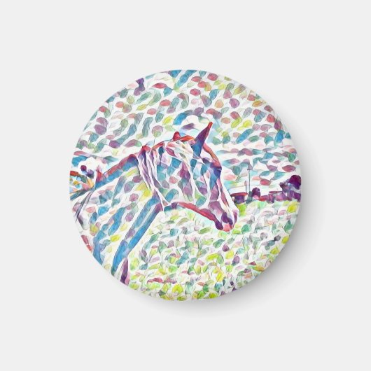 Cheval Couleurs De Vie, Aimant (Devant)