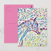 Cheval Couleurs De Vie, Carte Postale (Devant / Derrière)
