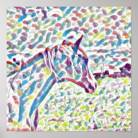 Cheval Couleurs De Vie, Poster