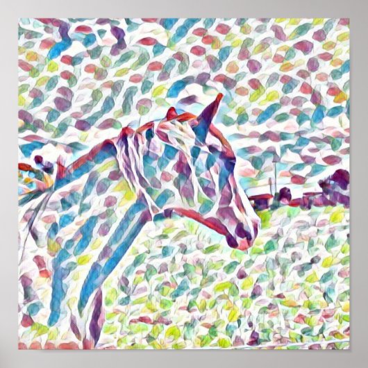 Cheval Couleurs De Vie, Poster (Devant)