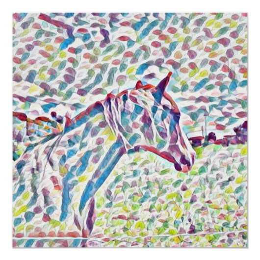 Cheval Couleurs De Vie, Poster (Devant)