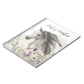 Cheval courant dans le Carnet Flower Field (Côté gauche)