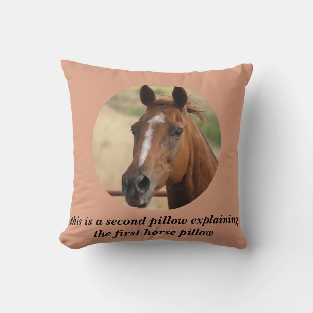 Cheval Coussin 2 : FYI Le Cheval est parfaitement  (Recto)