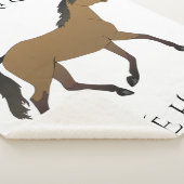 Cheval couverture sherpa personnalisée. (3/4)