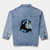 Cheval Crâne Sucre Avec Roses Turquoise (Verso)