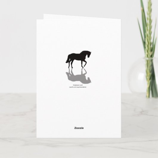 Cheval dans la carte d'anniversaire de coucher du (Dos)