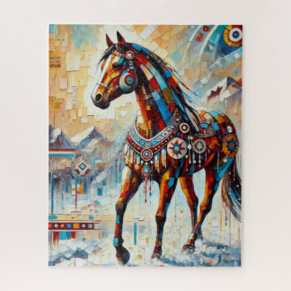 Cheval dans la neige 500 Piece Puzzle