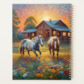 Cheval dans la prairie de fleurs sauvages de la fe (Dos)