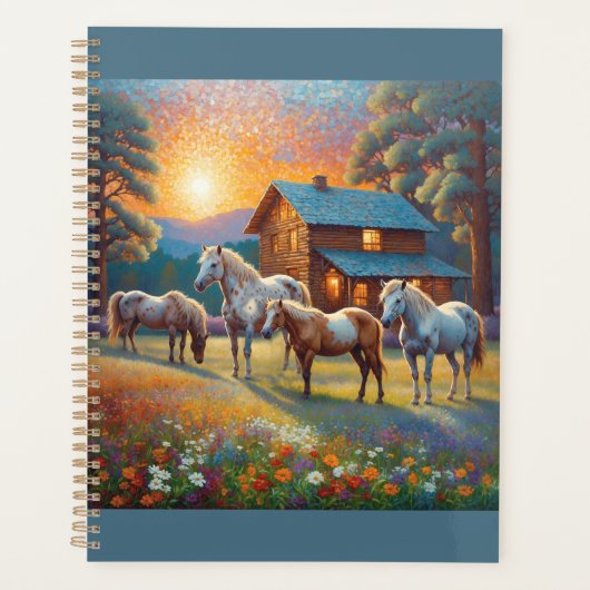 Cheval dans la prairie de fleurs sauvages de la fe (Devant)